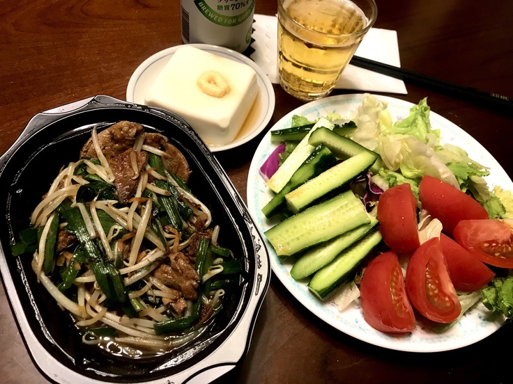 ニラレバ炒め!from 日高屋_c0212604_20355456.jpg