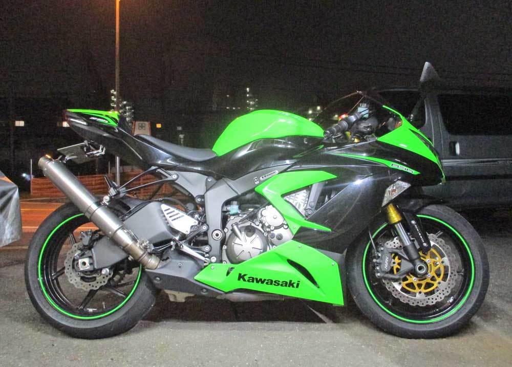 初めまして N登サン号 ZX636R（ZX-6R）のマフラー加工で排気デバイスを付け