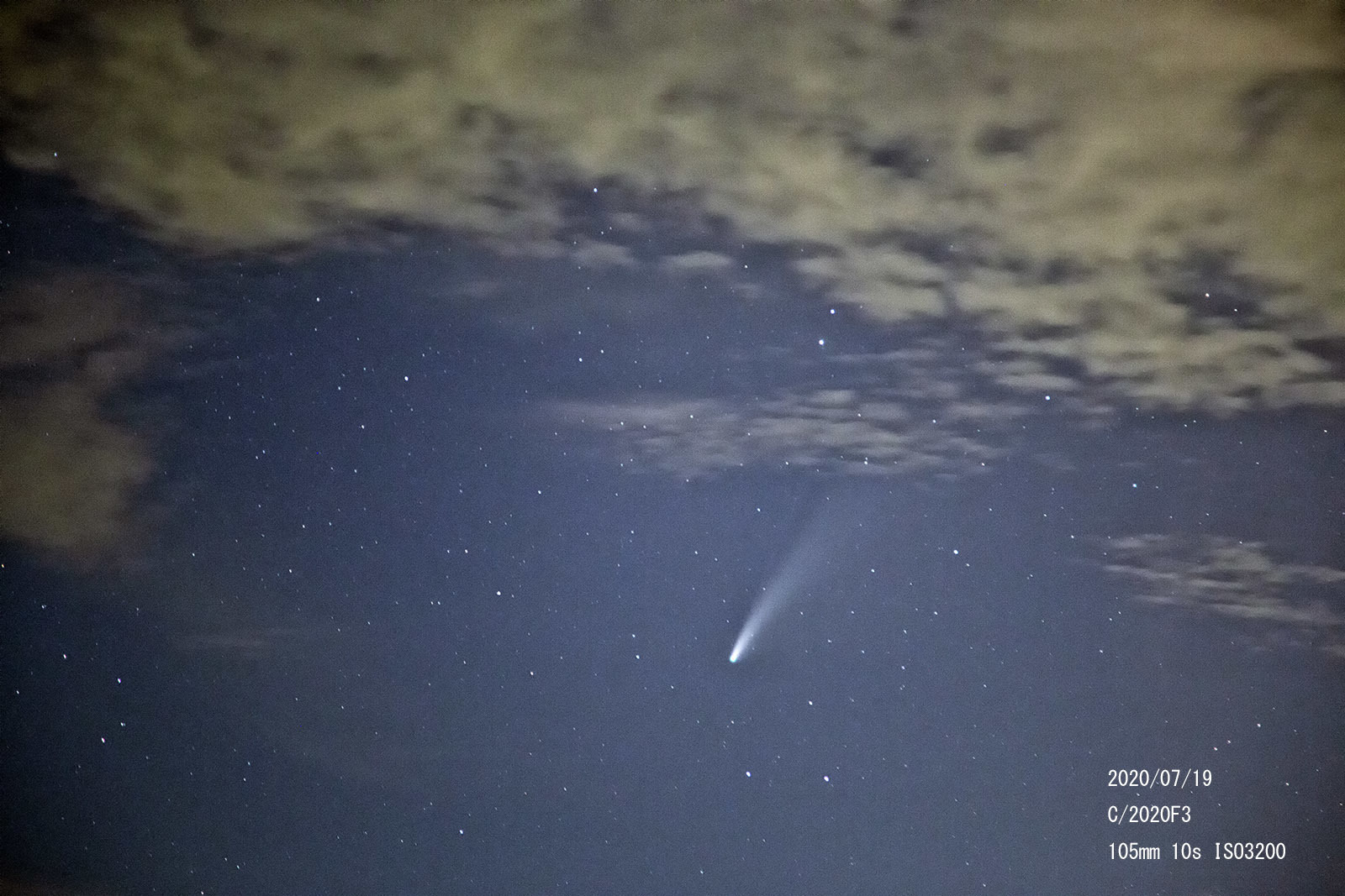 やっと撮影成功! ネオワイズ彗星_e0174091_22230869.jpg