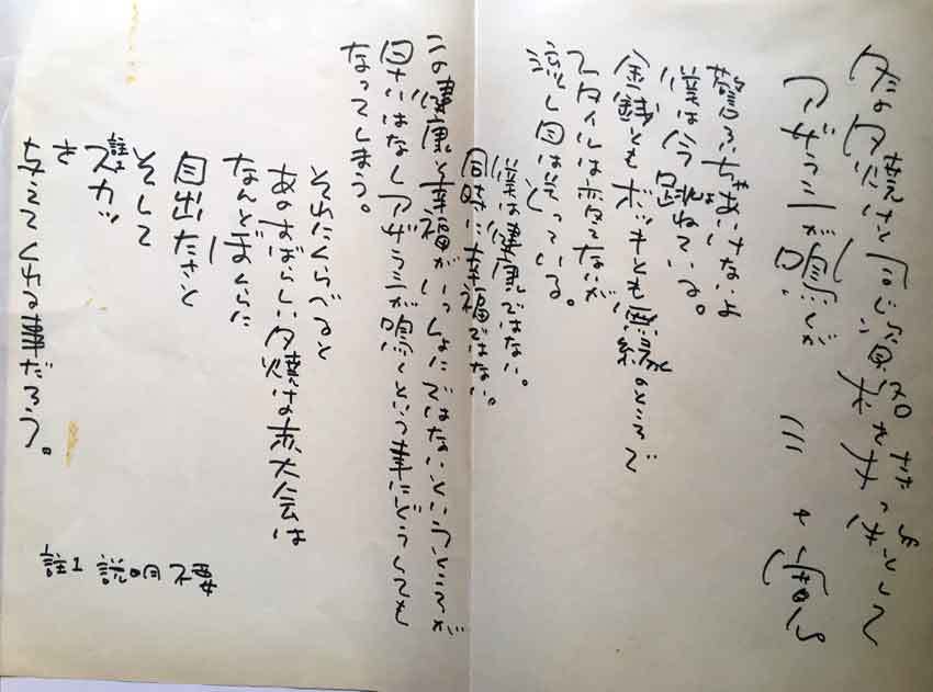 言葉の待ち伏せはいやだ／わたしの知っていることは　大きな流行にすぎない（藤富保男）_e0000935_08454991.jpg