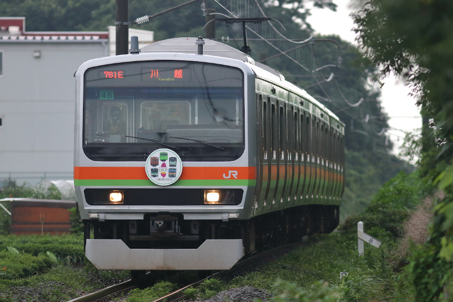 ハエ45編成に川越線開業80周年HM掲出!_b0353411_16213654.jpg