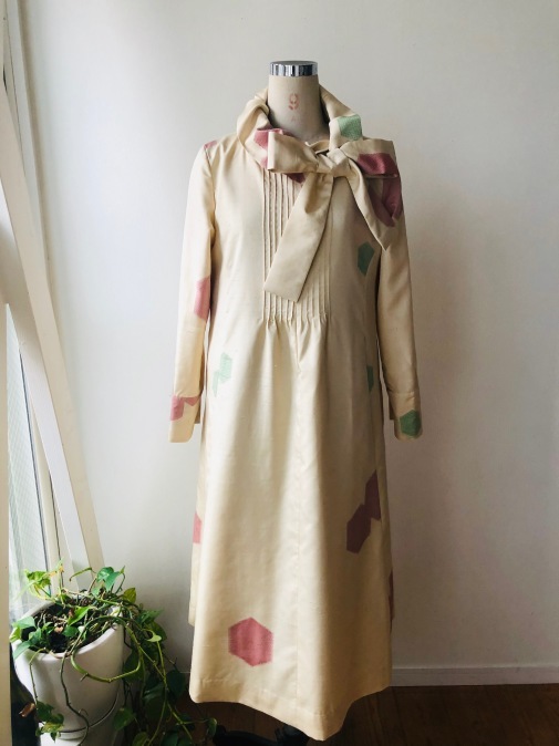 着物リメイク・紬の着物からピンタックワンピ2_d0127925_13092844.jpg