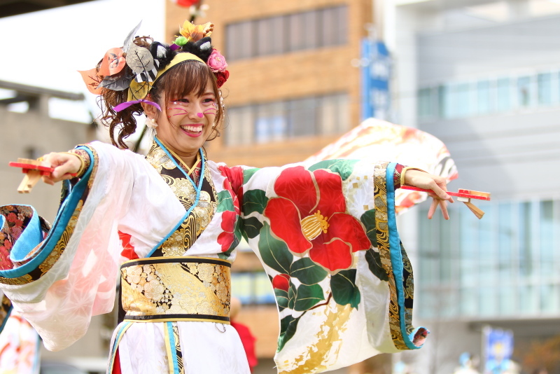 2019今治よさこい祭り 松山よさこい風舞人 芝っちステージ その2_a0077663_13312944.jpg
