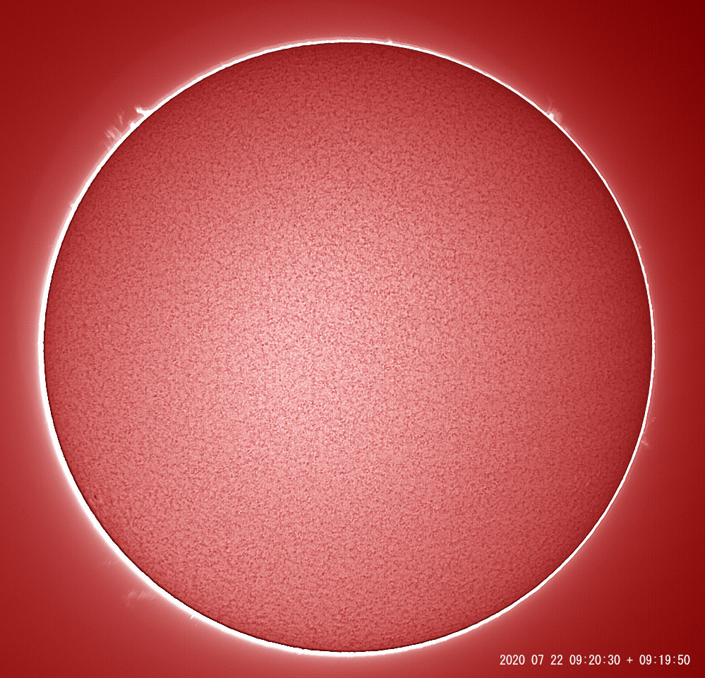 7月22日の太陽 久しぶりに黒点出現!_e0174091_16525715.jpg