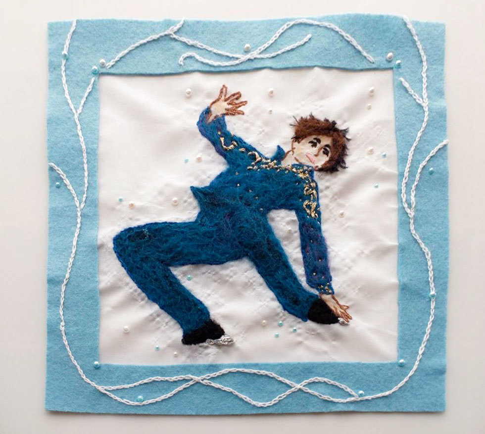 肌色実験かーらーの 刺繍で宇野昌磨さん とんでもひつじ日和