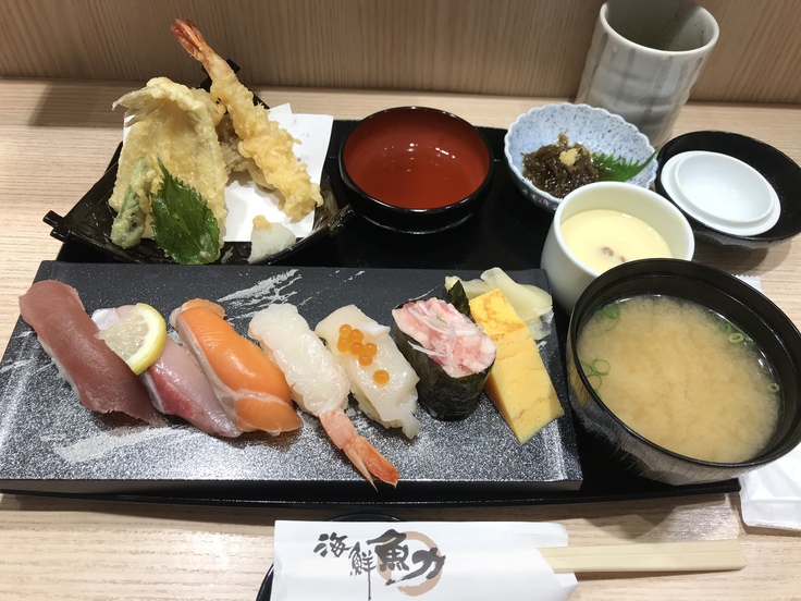 握り天ぷら御膳@魚力(立川)_c0212604_12324881.jpg