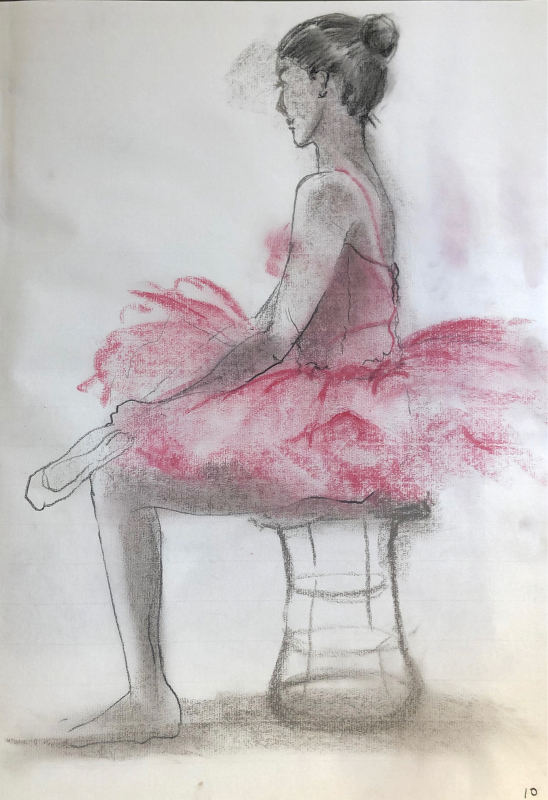 今回のクロッキーは、バレリーナ姿です(*^o^*) : 井上奈保子の水彩画日和☆