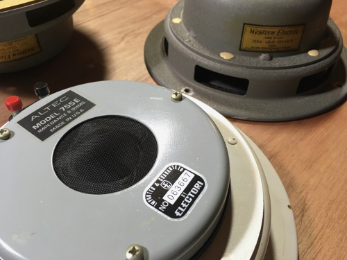 Altec 755EとWestern Electric 755Aを修理しました。この2モデル Altec 755EとWestern Electric 755Aを修理しました。この2モデル