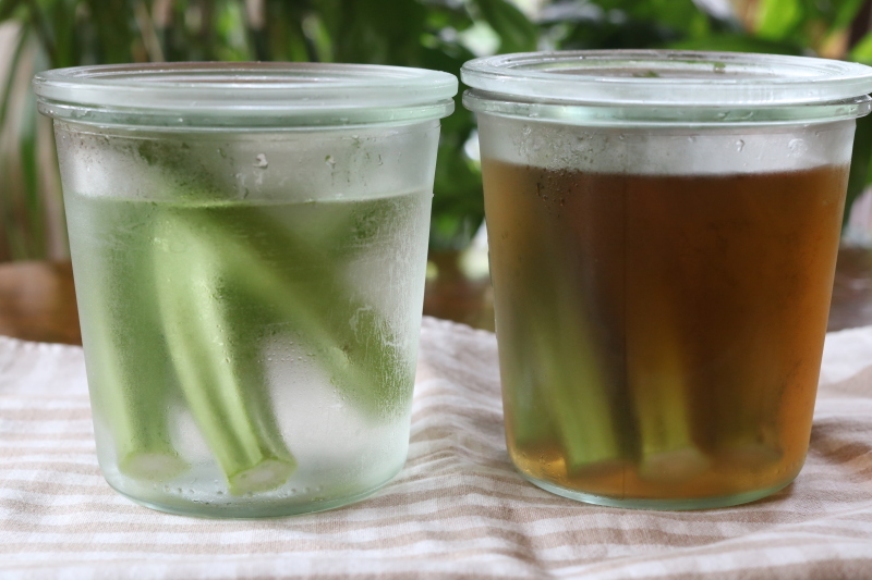 オクラ水と茄子のはさみ揚げ ミセス サファイア 静けさの中で
