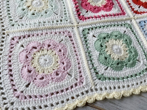 〇cotton〇カラフル ブランケット〇フラワー*_f0348775_09281675.jpeg