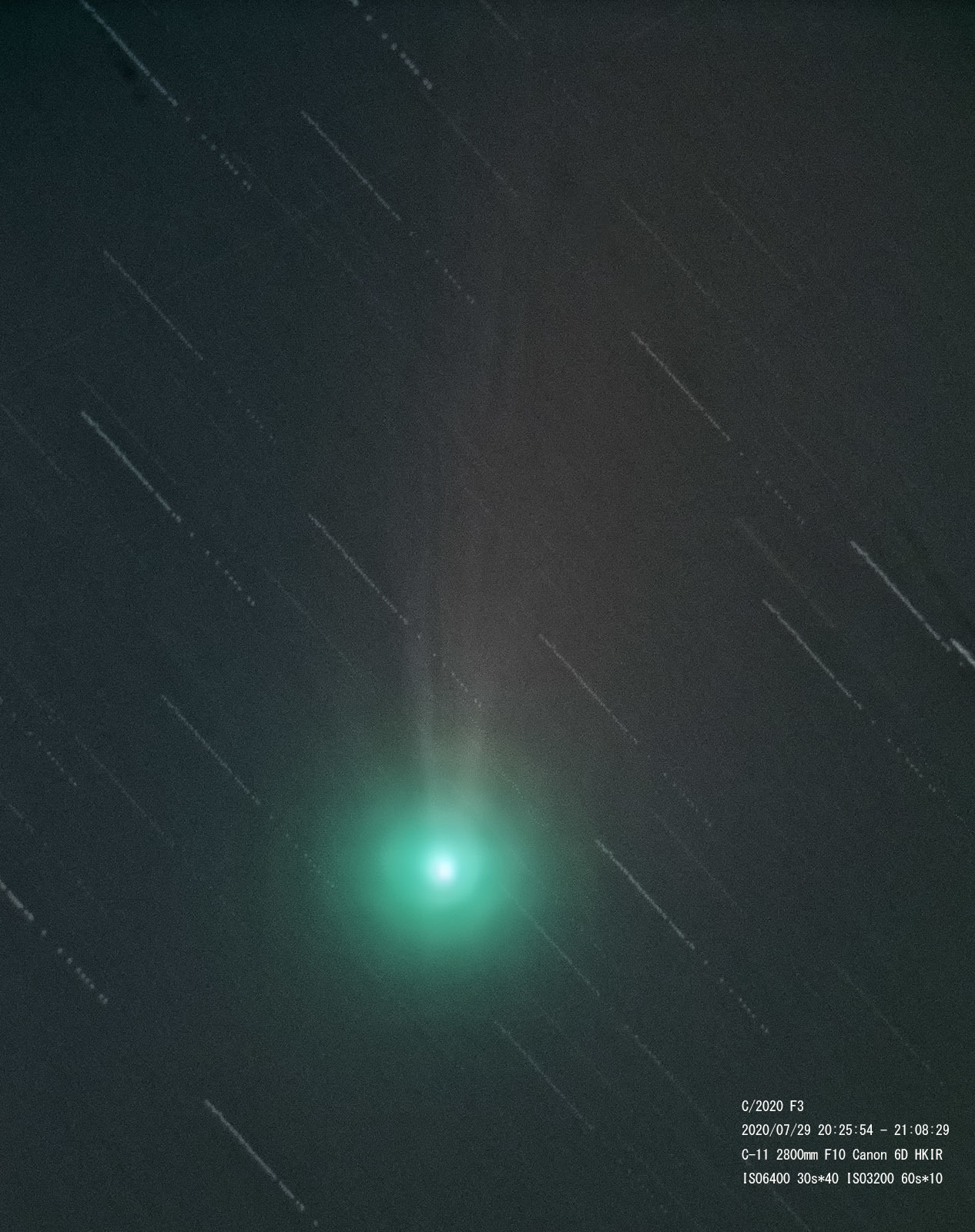 7月29日のネオワイズ彗星 クローズアップ_e0174091_17500894.jpg
