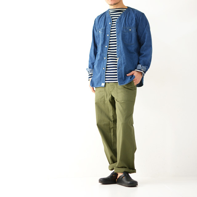 ⚫︎サイズ3！orslow リネンウールノーカラーシャツジャケット ⚫︎サイズ3！orslow リネンウールノーカラーシャツジャケット - メルカリ