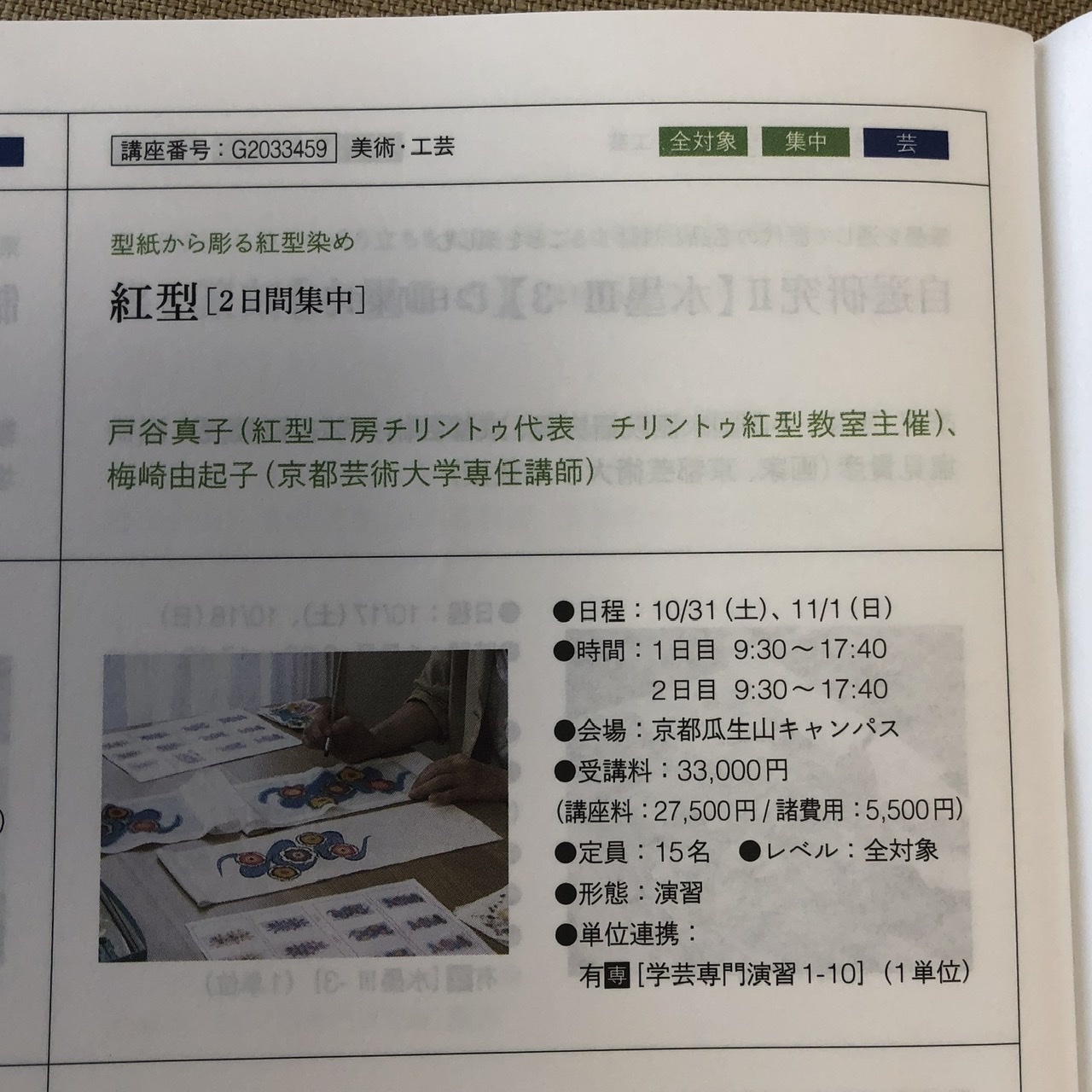 京都芸術大学の藝術学舎で講座しますよ チリントゥの足の裏