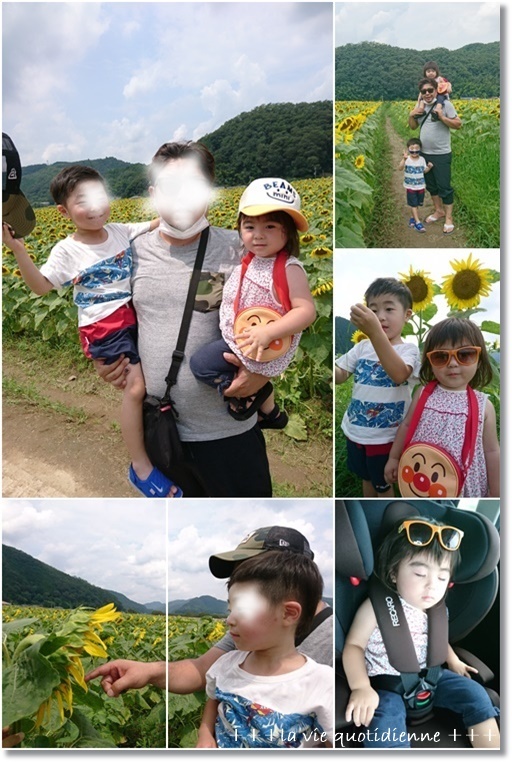 【業スーの…】パイ生地で餡子と胡桃のネジネジ丸と姫、初めてのヒマワリ畑_a0348473_04444614.jpg
