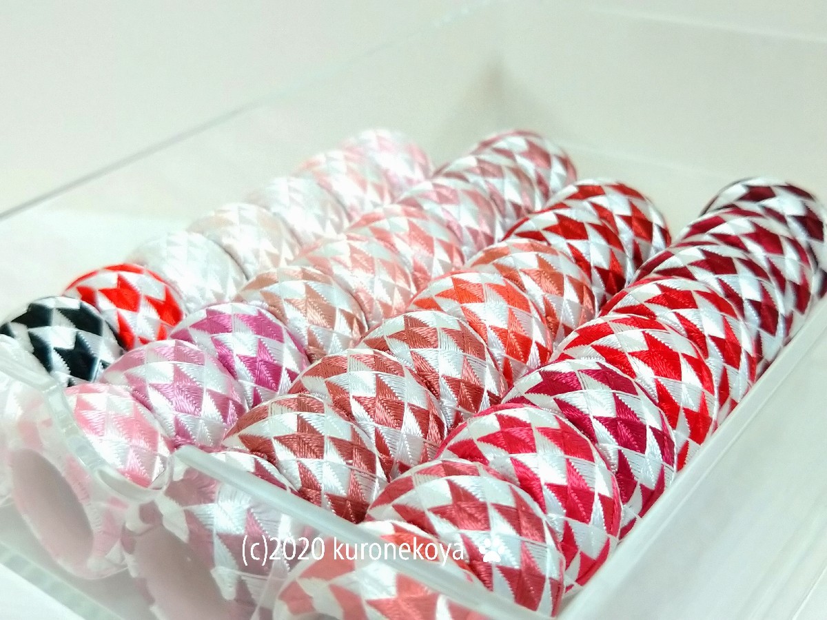 矢羽根模様のゆびぬきとお願い 黒猫屋のにくきゅう