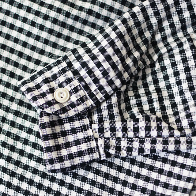 DANTON [ダントン] W's L/S OXFORD PLAID NO COLLAR SHIRTS [JD