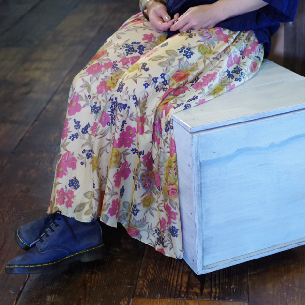 Flower Skirt × Navy Style_e0196261_15580056.jpg
