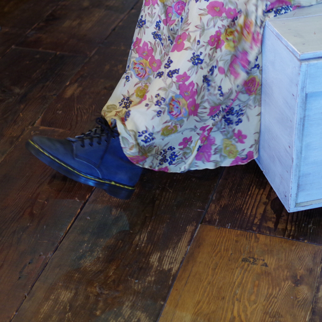 Flower Skirt × Navy Style_e0196261_17040542.jpg