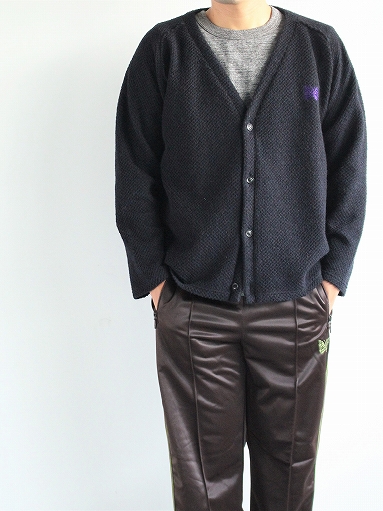 NEEDLES V Neck Cardigan - Pique Knit : 『Bumpkins putting on airs』 NEEDLES V Neck Cardigan - Pique Knit : 『Bumpkins putting on airs』