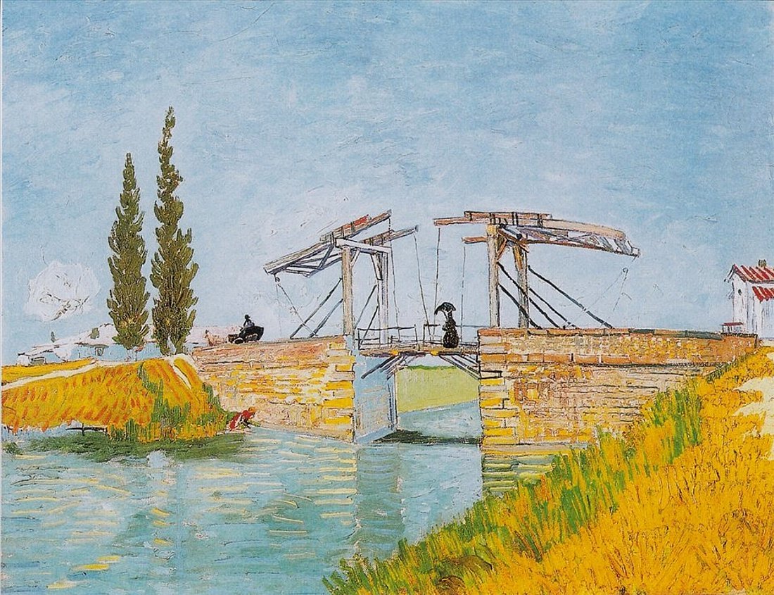 絵画 『アルルの跳ね橋』 42×52cm フィンセント・ヴィレム
