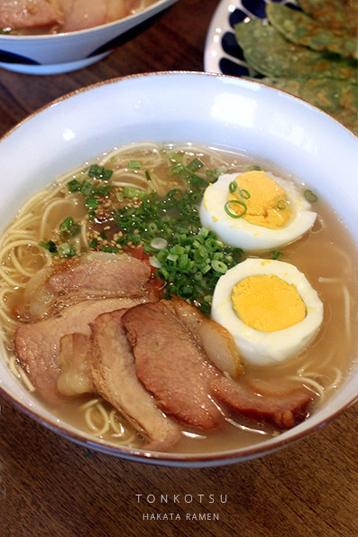 お家で博多ラーメン定食_e0137277_21230444.jpg