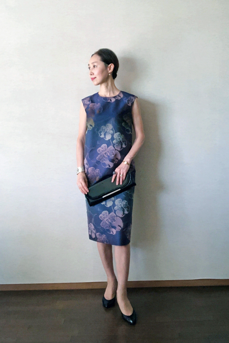 madameh closet 花柄ジャガードワンピース40 【公式通販】