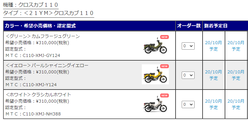クロスカブがb O バイクの横輪