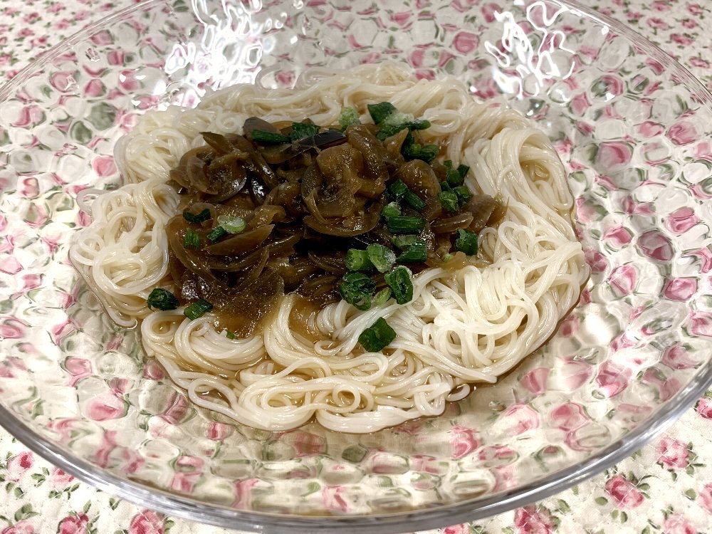 ☆こくのある、ナスたっぷり素麺☆_c0092953_23583711.jpg