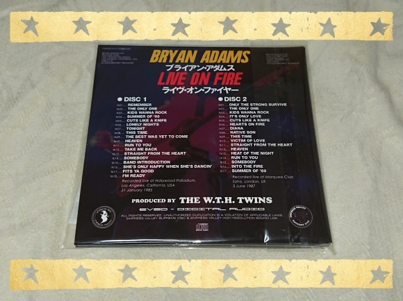 BRYAN ADAMS / LIVE ON FIRE 駆け抜けろ青春!_b0042308_19510378.jpg