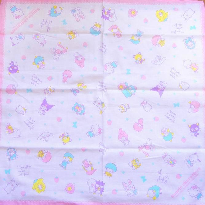 サンリオキャラクターズ の 大きなガーゼハンカチ ダリア日記帳