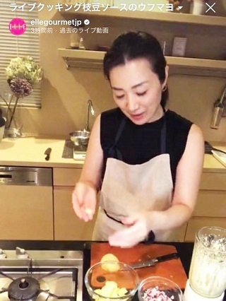 ELLEgourmetインスタライブ 枝豆ソースのウフマヨ_b0255896_13511222.jpg