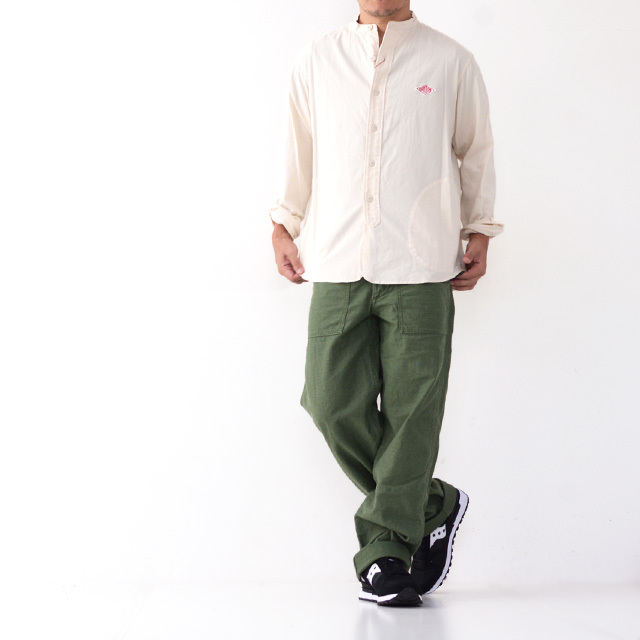 DANTON [ダントン] M\'s L/S 先染めビエラ起毛 NO COLLAR SHIRTS [JD-3607VSS] 長袖バンドカラーシャツ・長袖シャツ・MEN\'S _f0051306_17334914.jpg