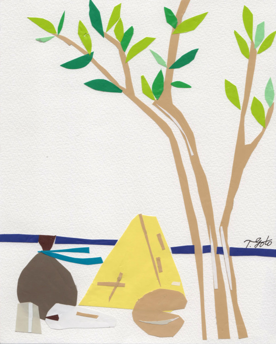 月桂樹とチーズ 切り絵おやじ 月桂樹とチーズ 切り絵おやじ