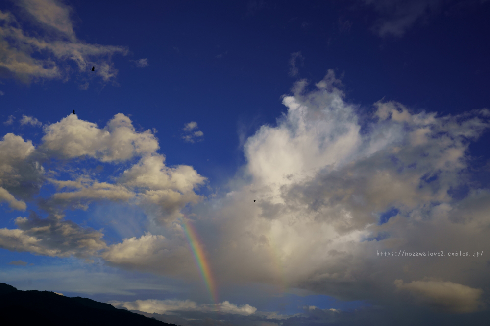 飯山市 昨日の夕方の空 野沢温泉とその周辺いろいろ２