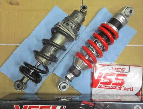Y田サン号 TZR250（1KT）にYSS製リアショックを装着