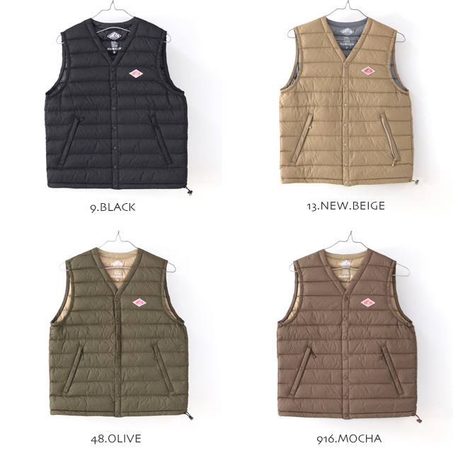 DANTON(ダントン) インナーダウンベスト Vネック（品番 JD-8750） DANTON [ダントン] W/INNER DOWN VEST V ダウンベスト [JD-8750