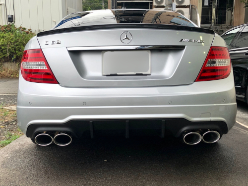 W204 C180クーペ ZEES左右4本出しマフラー交換他 : THREE POINT
