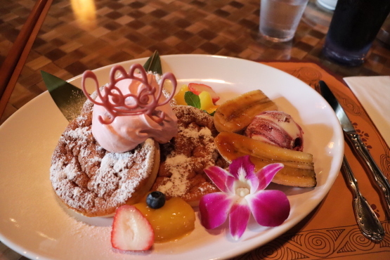 食レポ パンケーキ 甘い方 ポリネシアンテラスレストラン 東京ディズニーリポート