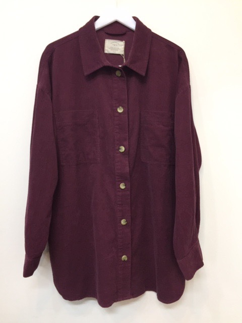 Ungrid - コーデュロイビッグシャツ Ungrid コーデュロイビッグシャツ（オレンジ） -ファッション