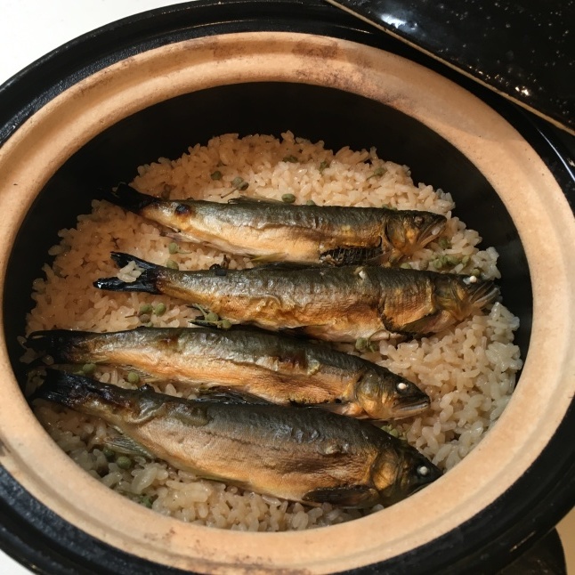 鮎の炊き込みご飯_d0348118_09325571.jpeg