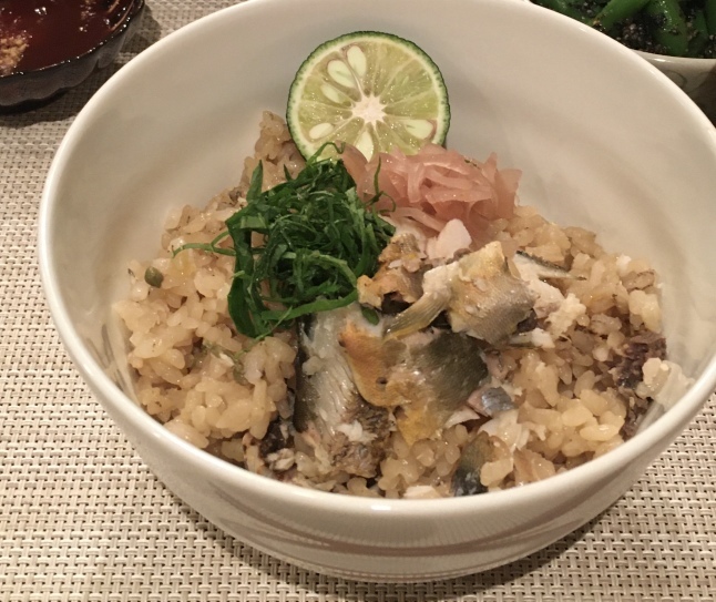 鮎の炊き込みご飯_d0348118_09342023.jpeg