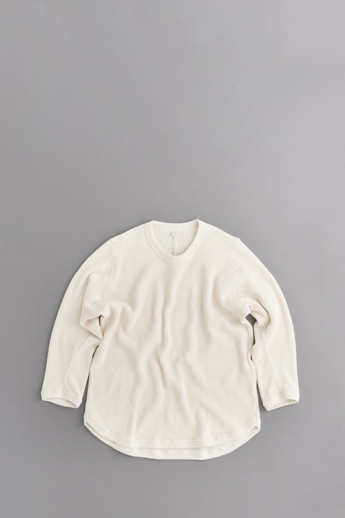 FIRMUM コットンヘビーワッフルニット ビッグプルオーバー(ナチュラル)_d0120442_11541578.jpg