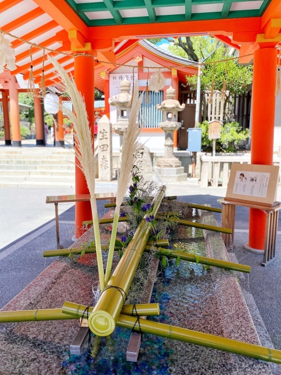 手水舎はすっかり秋色 神戸 生田神社 たんぶーらんの戯言
