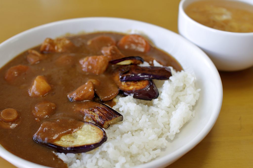 焼き茄子トッピングカレー_e0220163_17132518.jpg