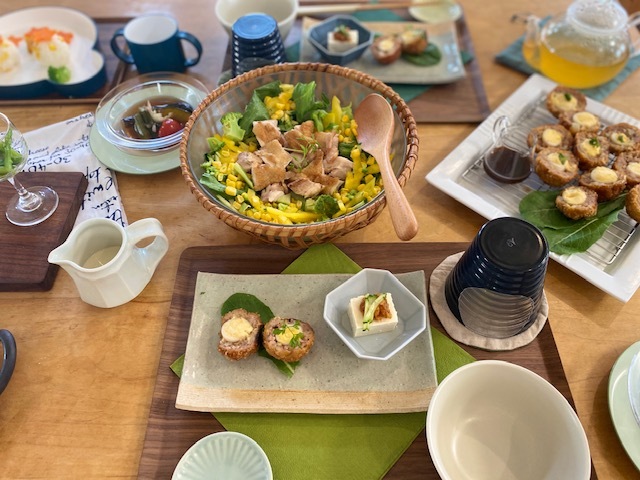 happy table 孫にスコッチエッグを作って♪_a0165160_10363854.jpg