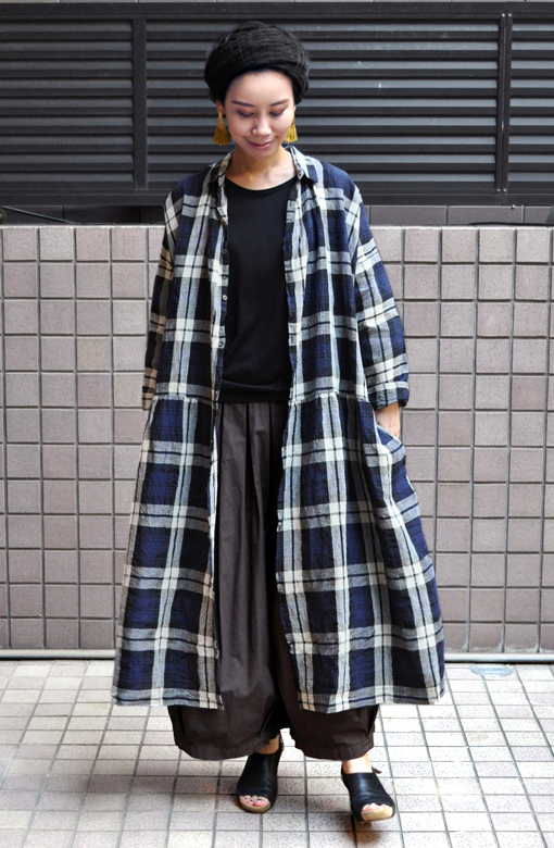 リネンタータン ワイドギャザーシャツワンピース_d0193211_15331535.jpg