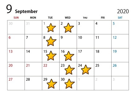 9月・10月・11月・12月 店休日のお知らせ♪_c0150233_09403390.jpg