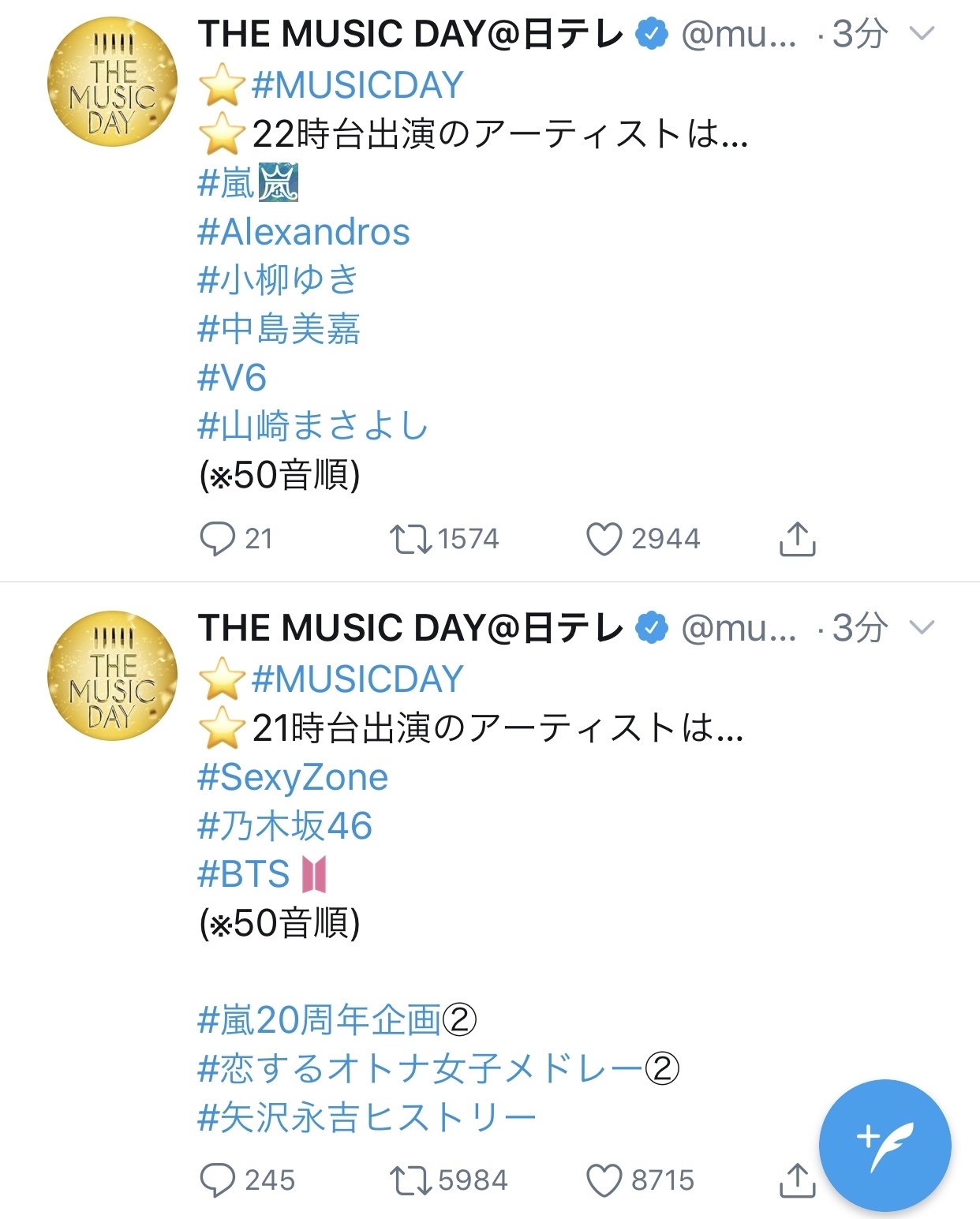 The Music Day 後半タイテ 埼玉でのんびり暮らす The Music Day 後半タイテ 埼玉でのんびり暮らす