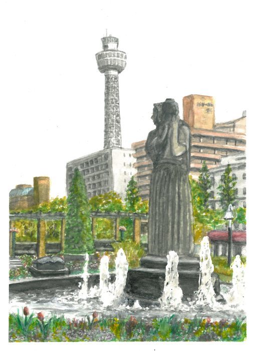 山下公園 水の守護神 そんな休日