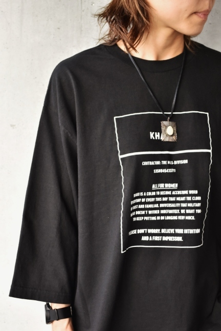 KHA:KI 7分 PRINT TEE 着丈カスタム★_d0152280_19494027.jpg
